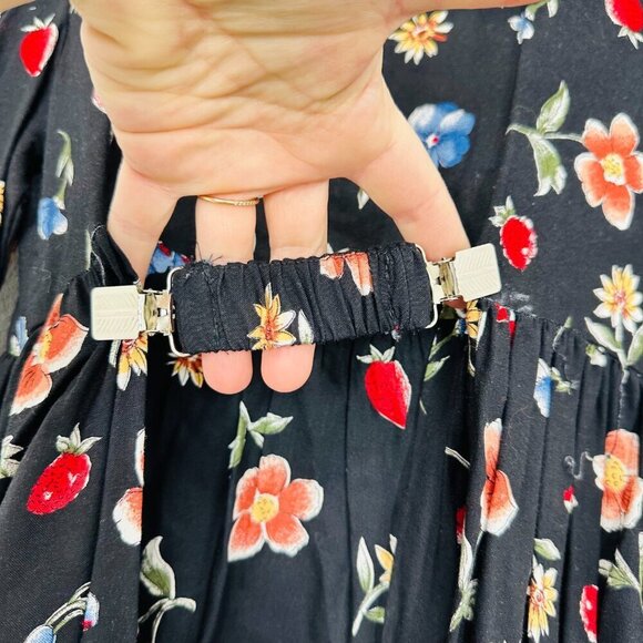 Vintage 90s Lace Collared Floral Cottagecore Mini Dress Retro Feminine Belted - Picture 3 of 9